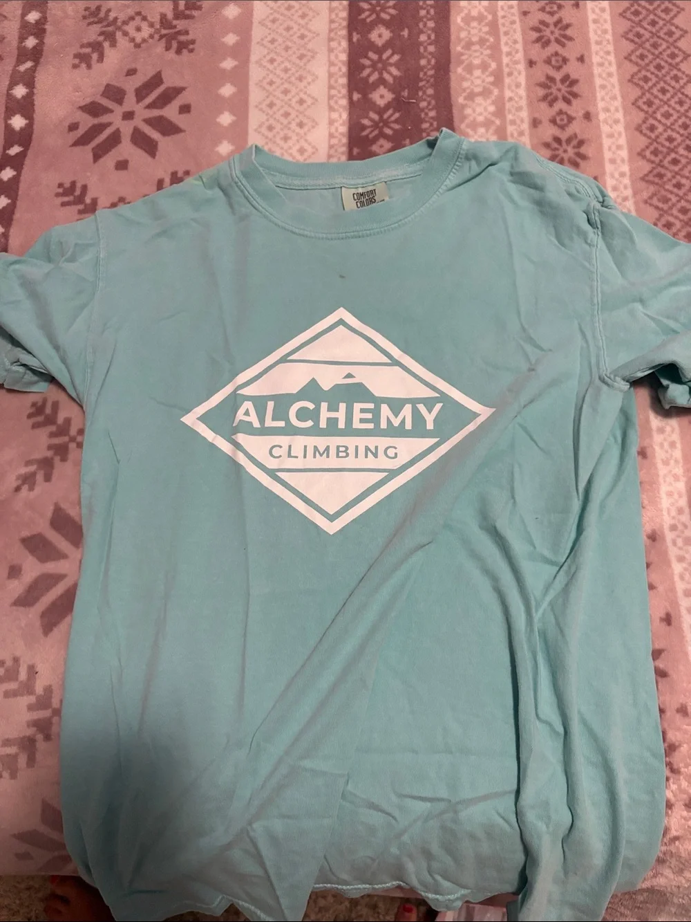 Comfort Colors Aqua Alchemy Climbing Graphic Tee
